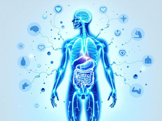 Scientific visualization of water molecules with enhanced hydrogen content showing molecular bonds - Kapino Water UK premium Hydrogen water dispenser technology