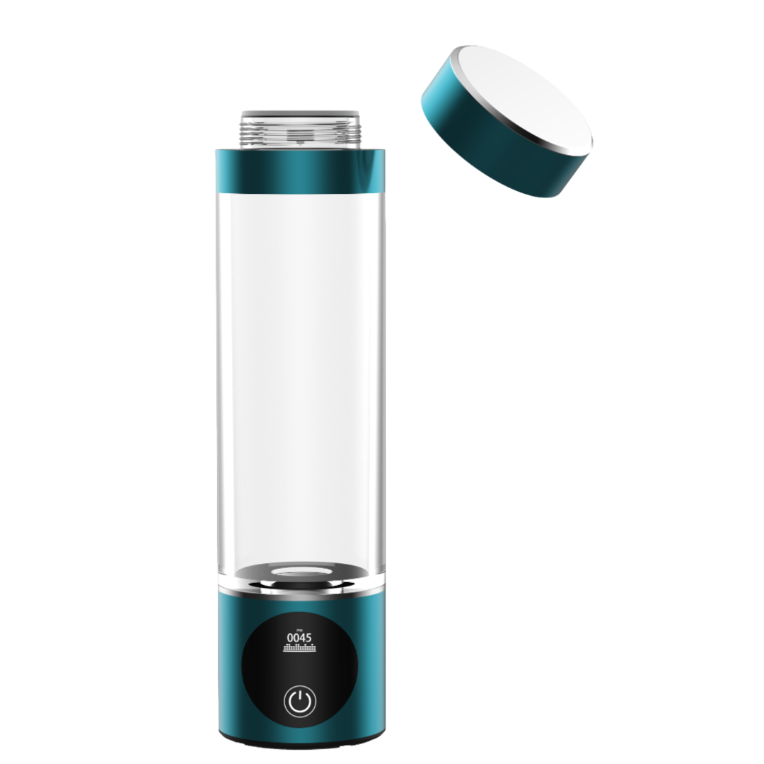 Close-up of the secure lid design on the H8 hydrogen water bottle.