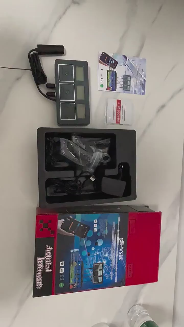 Unpacking 8 in 1 water tester analyzer wi-fi tuya smart app