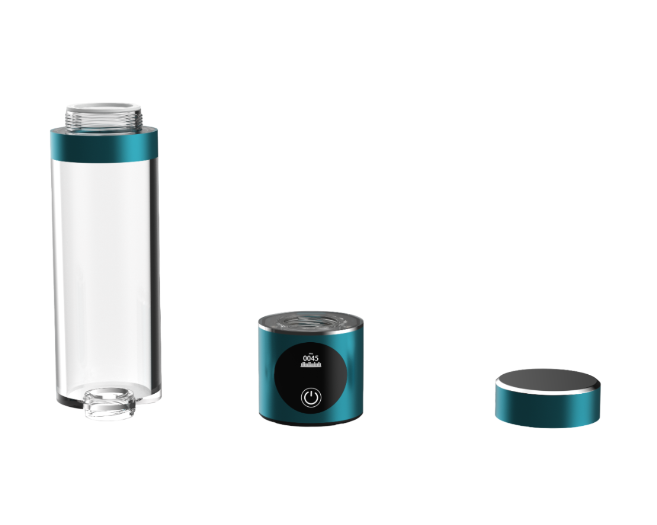 H8 hydrogen water bottle showing its charging port (if applicable).
